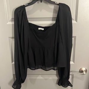 Abercrombie Black Sheer Blouse